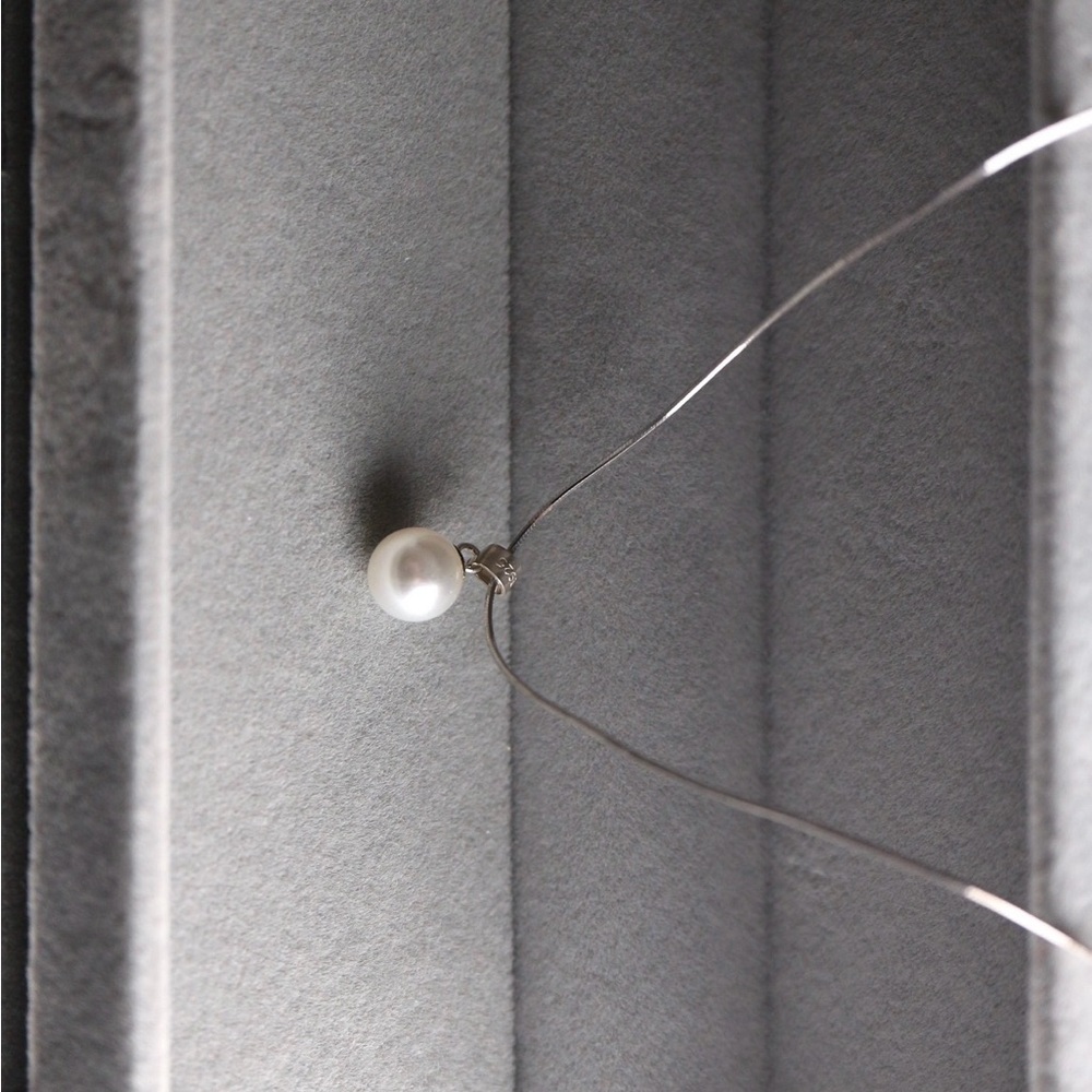 Pearl pendant on Italian Sterling Silver 925 Necklace with Gift box - Picture 3 of 7